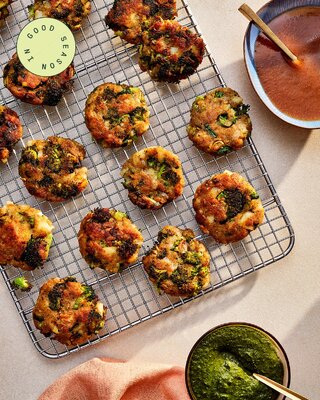 Broccoli en Aardappel Tikki's